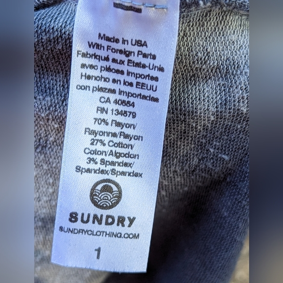 Sundry Evereve Tie Dye Racerback Tank Dress Size Small Gray Blue New - Picture 8 of 12